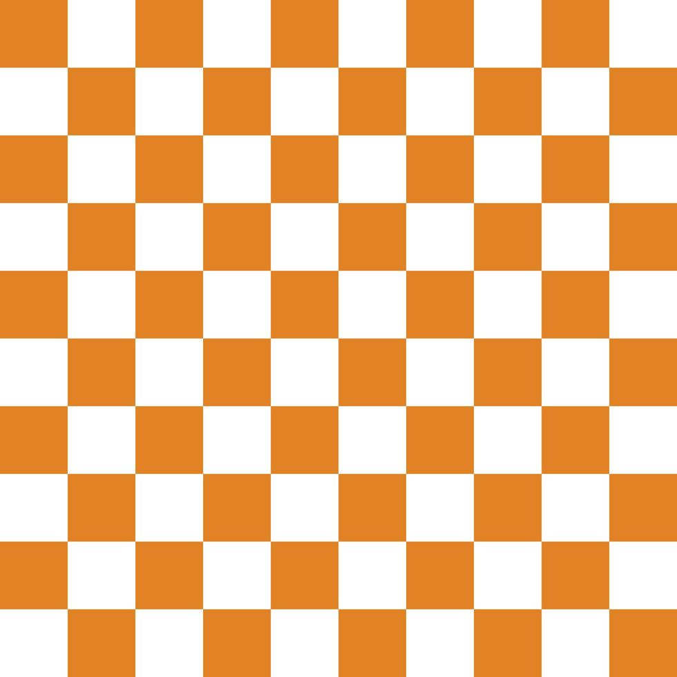 Orange And White Seamless Check Pattern vector