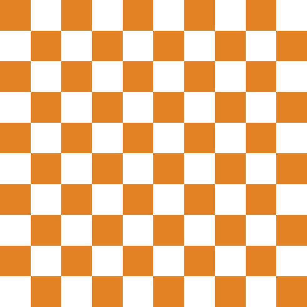 Orange And White Seamless Check Pattern vector