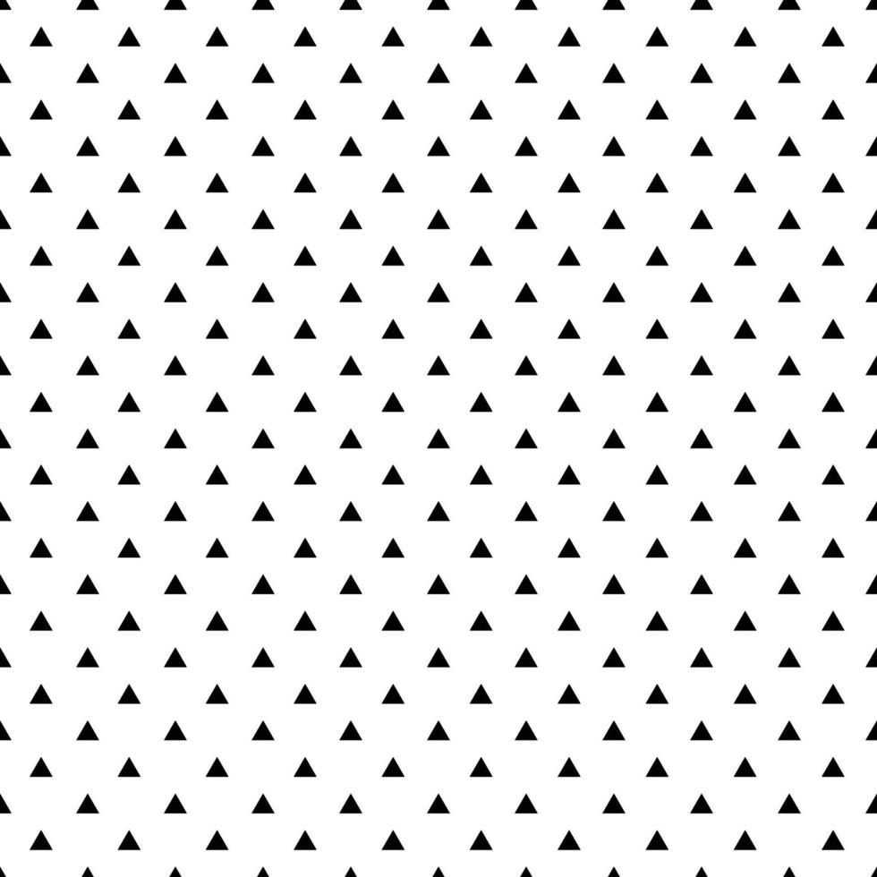 Black Seamless Triangles Pattern On White Background vector