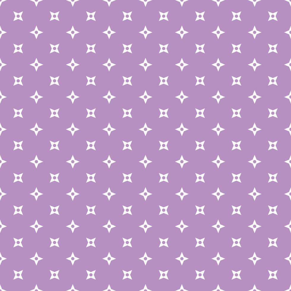 White Seamless Ninja Pattern On Purple Background vector
