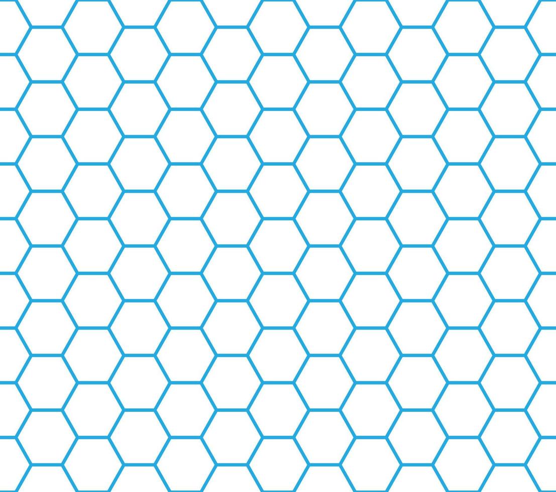 Blue and White Seamless Honeycomb Pattern vector