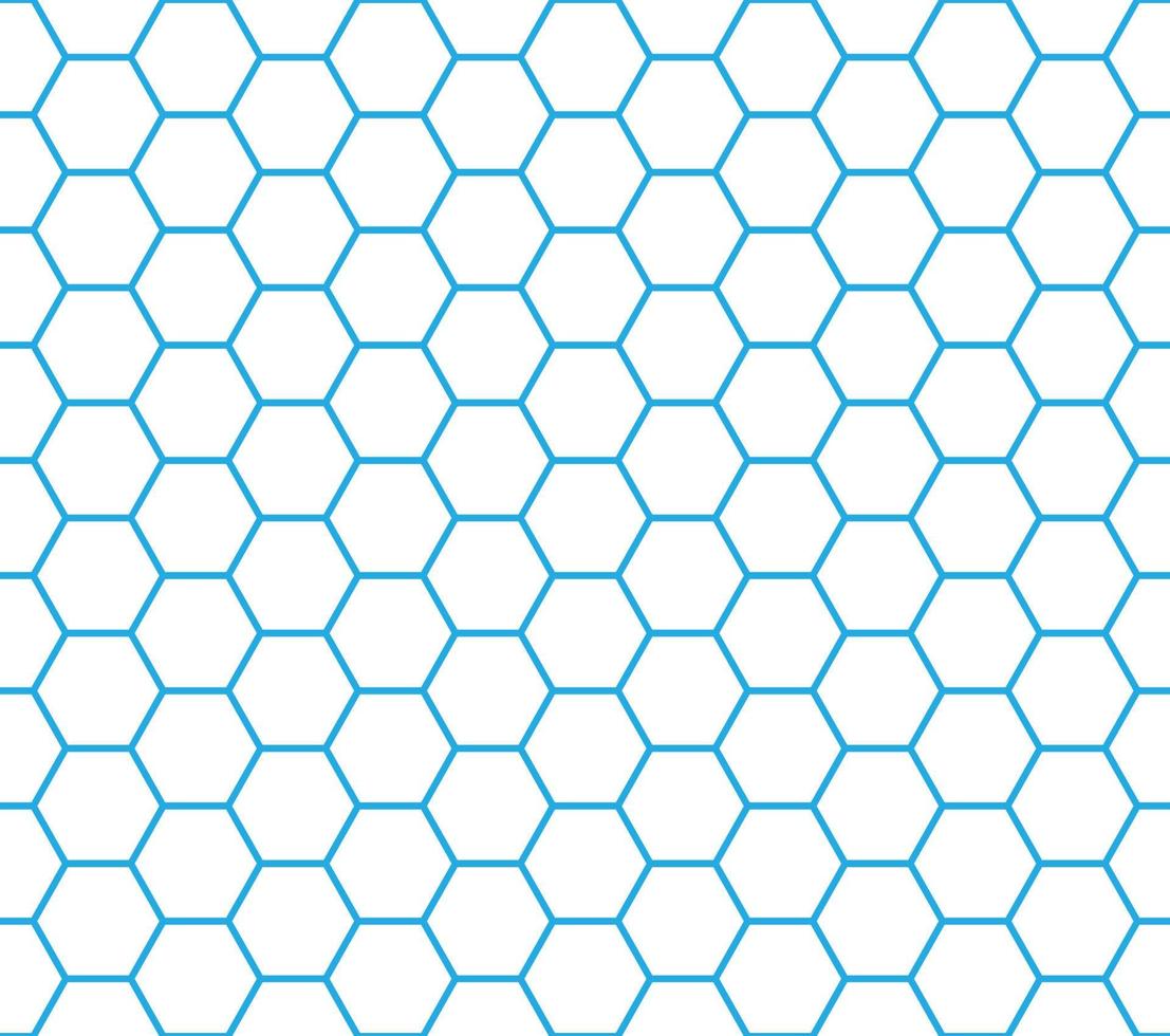 Blue and White Seamless Honeycomb Pattern vector