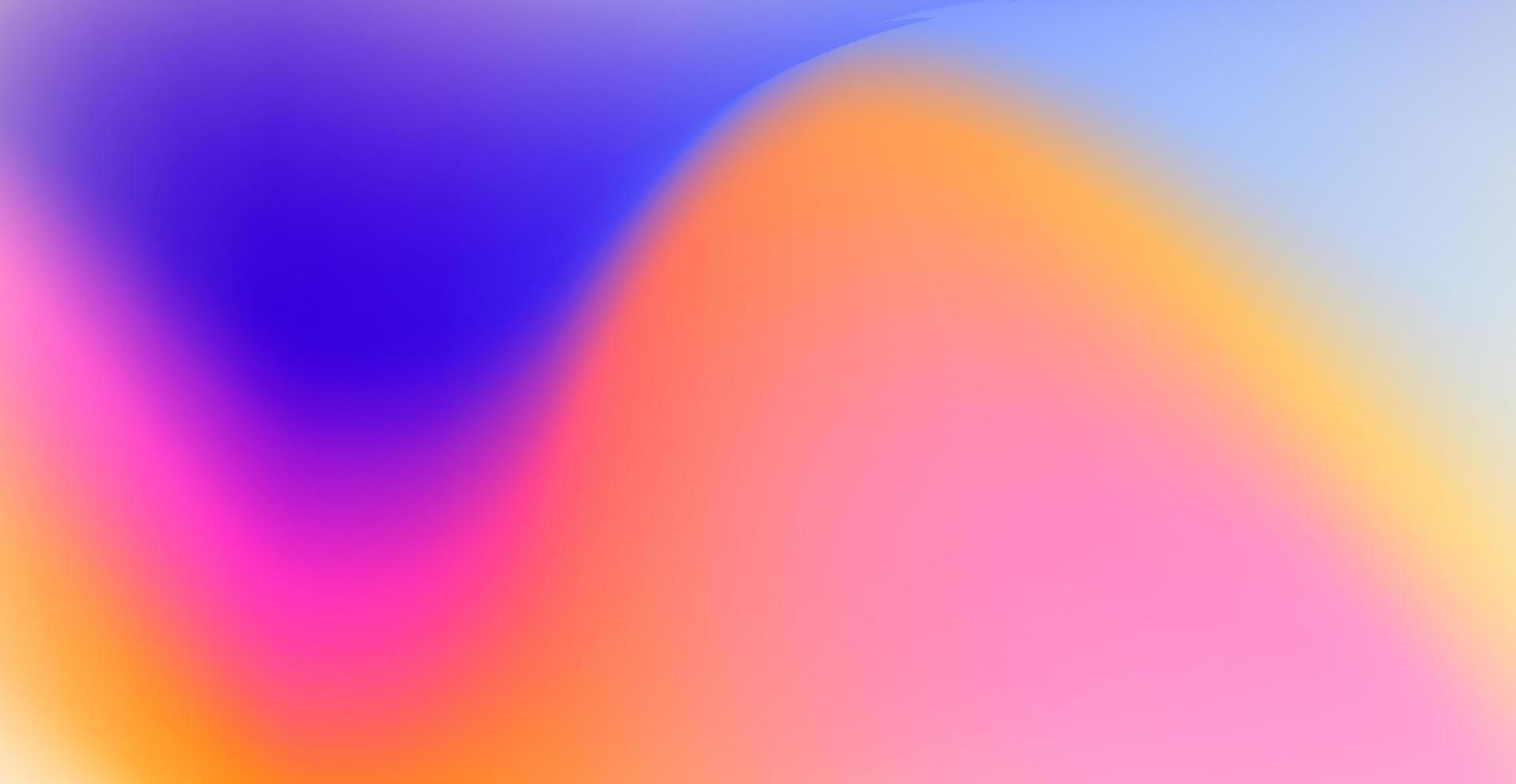 fondo de vector fluido borroso abstracto de luces polares. colores brillantes holográficos, naranja, rosa y azul. eps10 vector
