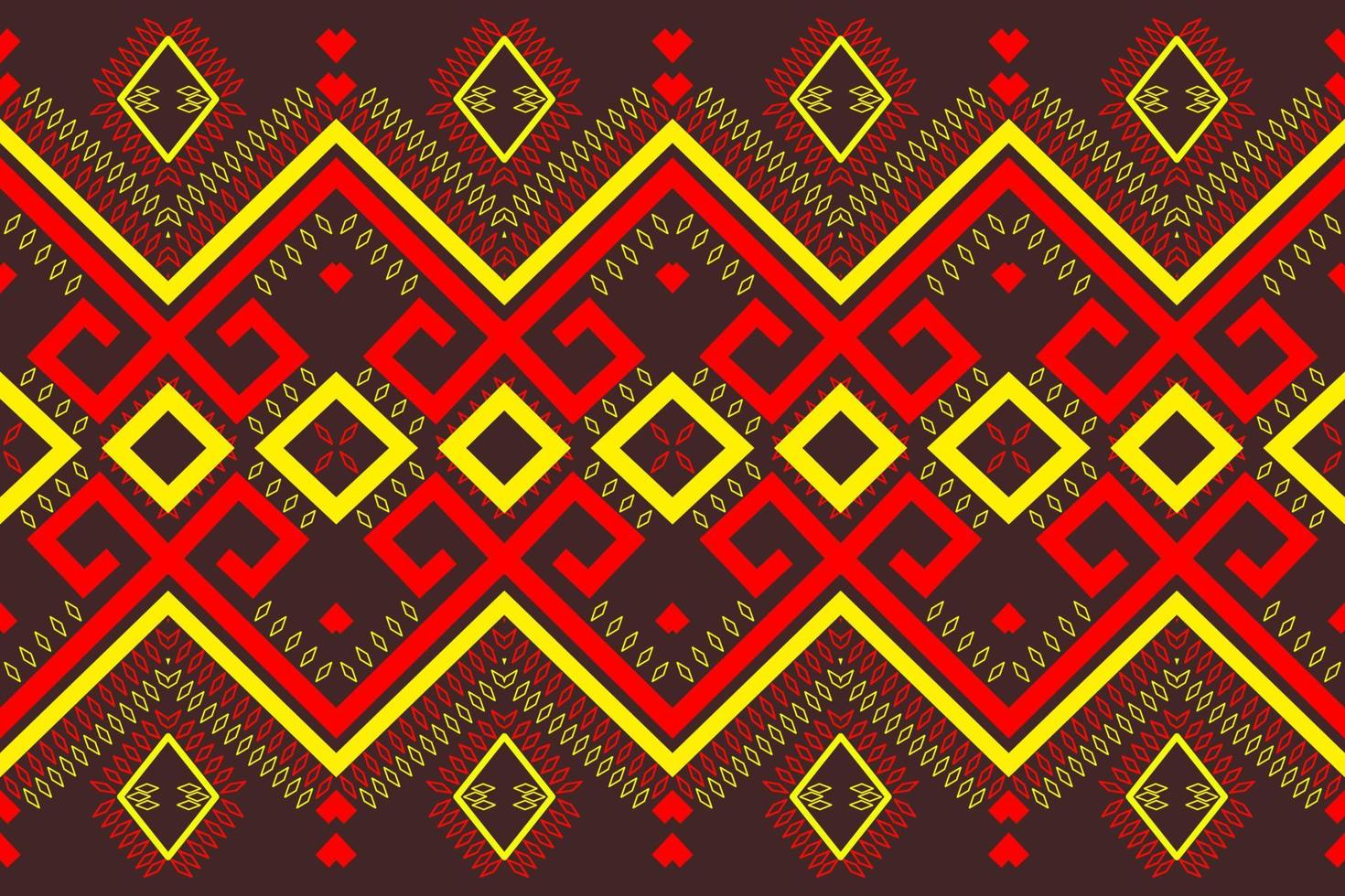 Traditional geometric ethnic fabric seamless pattern vector