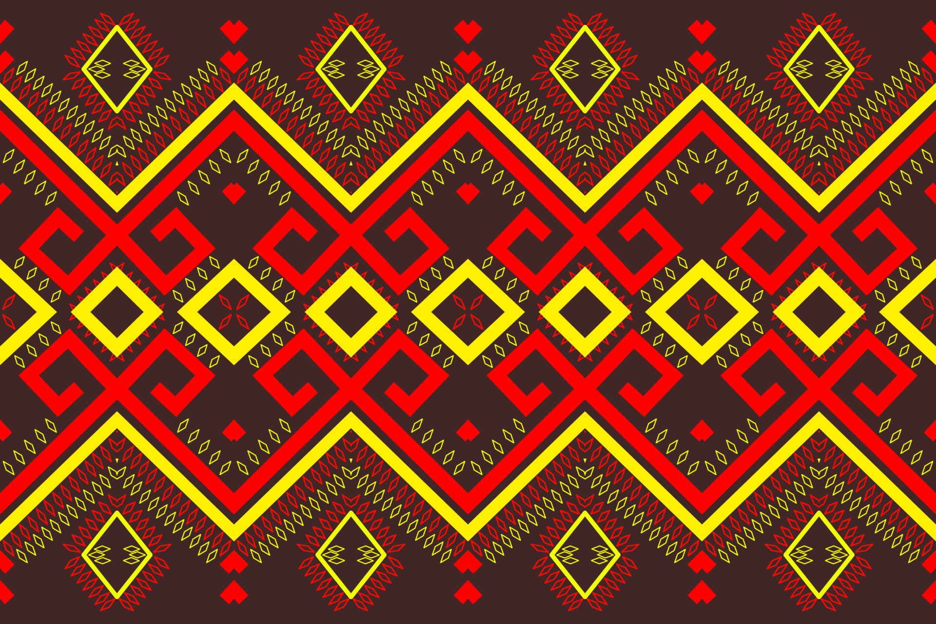 Traditional geometric ethnic fabric seamless pattern 19030900 Vector ...