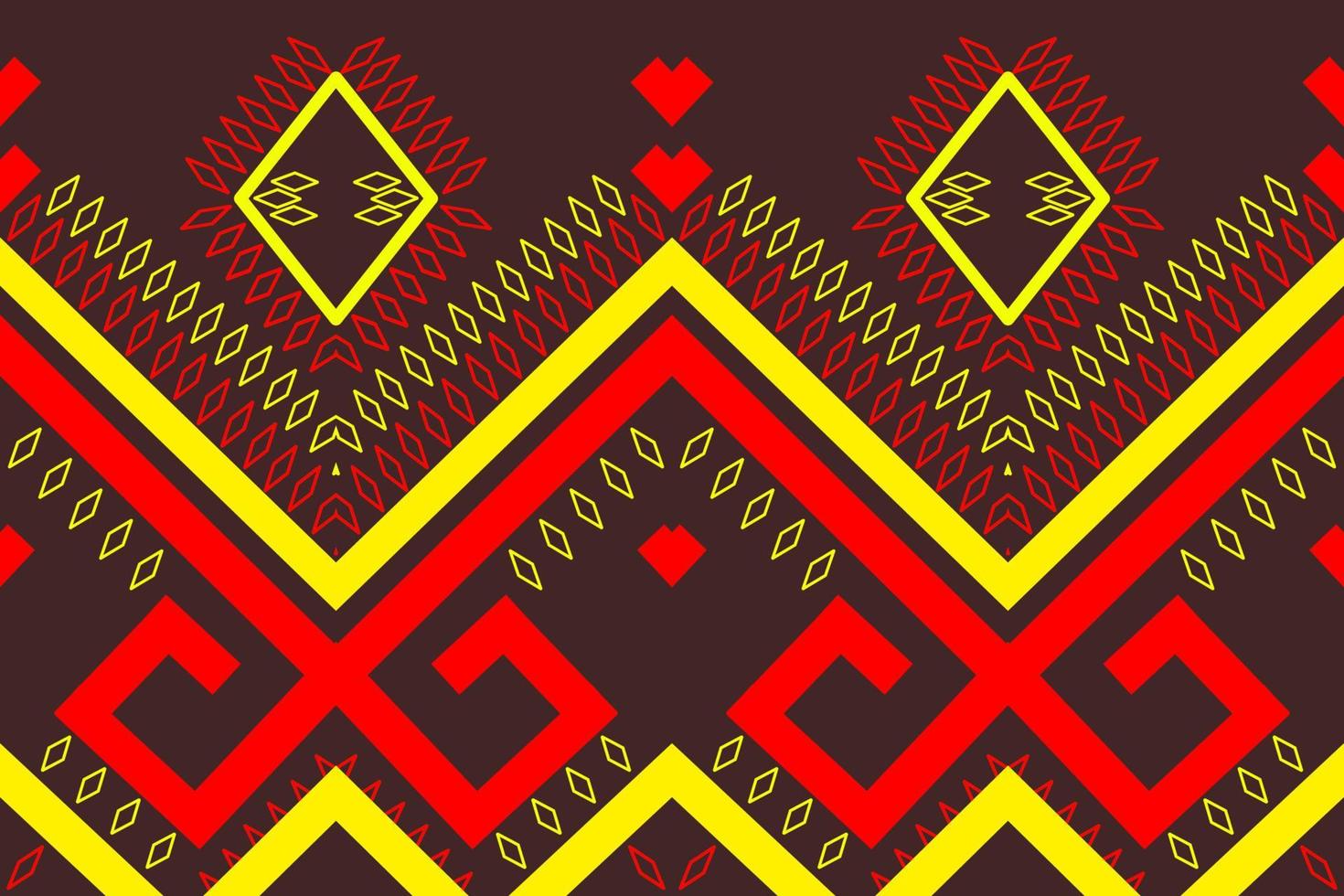 Traditional geometric ethnic fabric seamless pattern 19030901 Vector ...