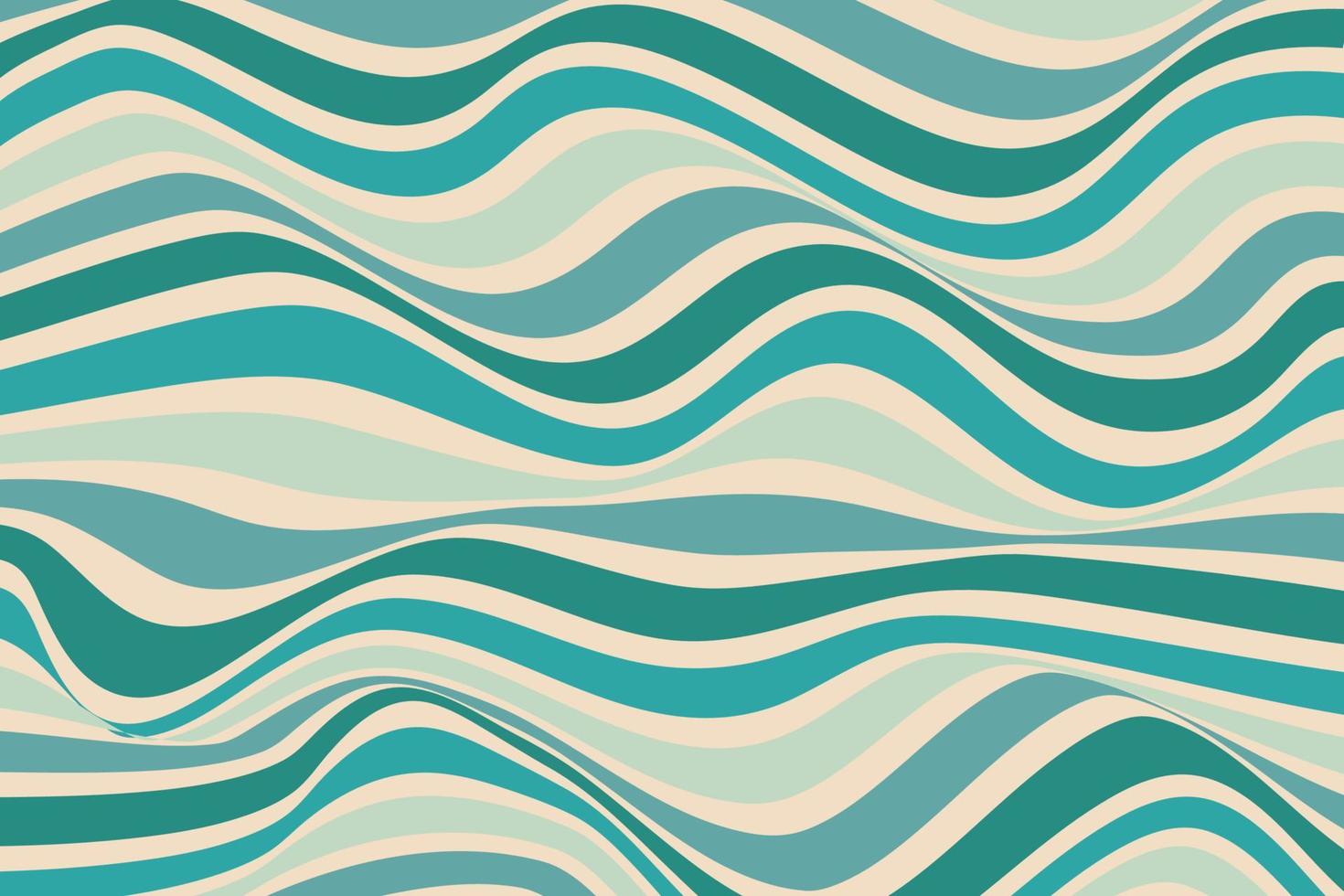 Groovy hippie 70s backgrounds with waves swirl twirl pattern vector