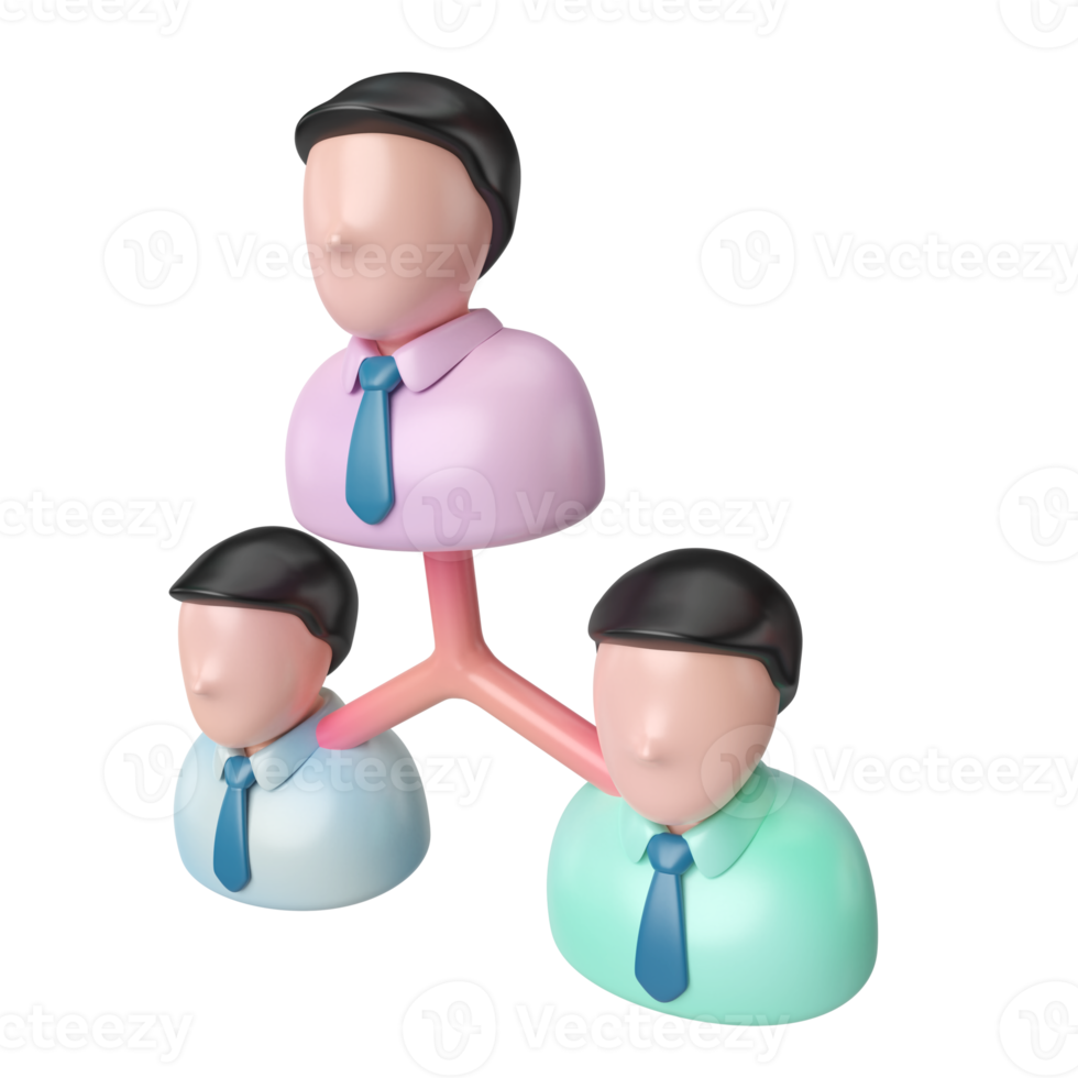 Verbindung 3D-Illustrationssymbol png