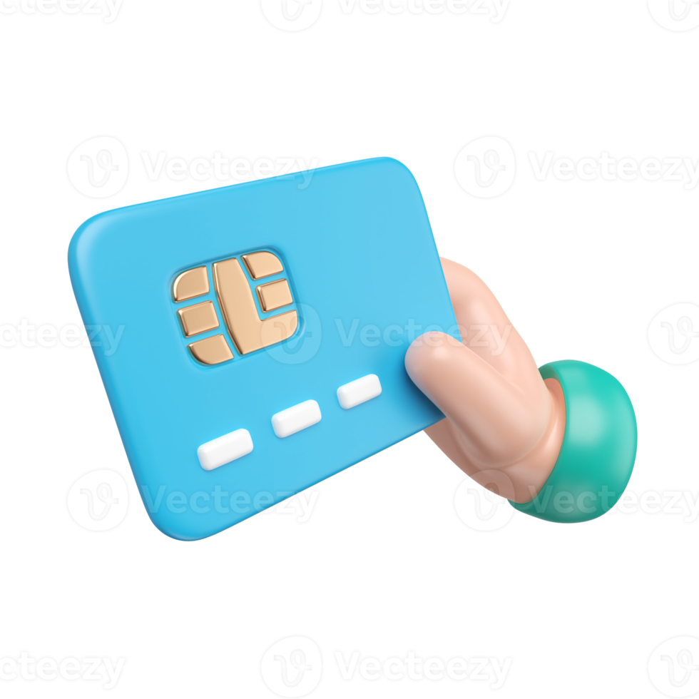 Credit Card 3D Illustration Icon png