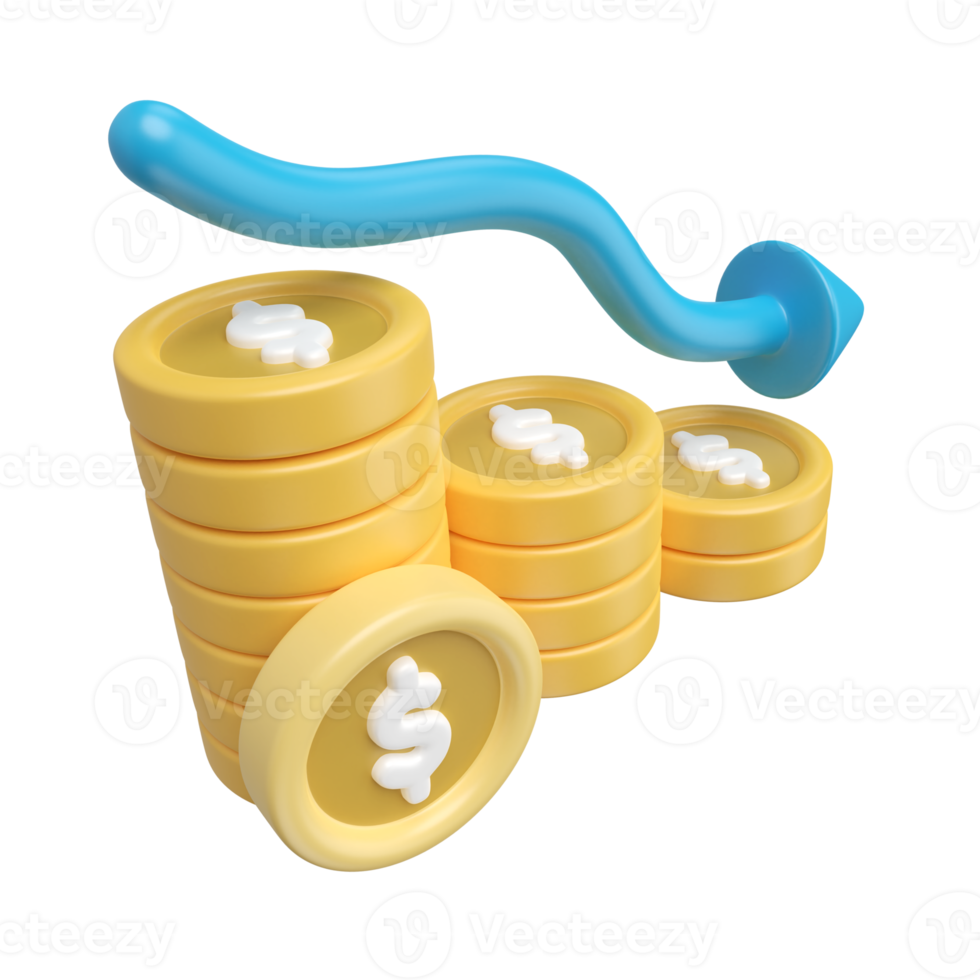 Deflation 3D Illustration Icon png