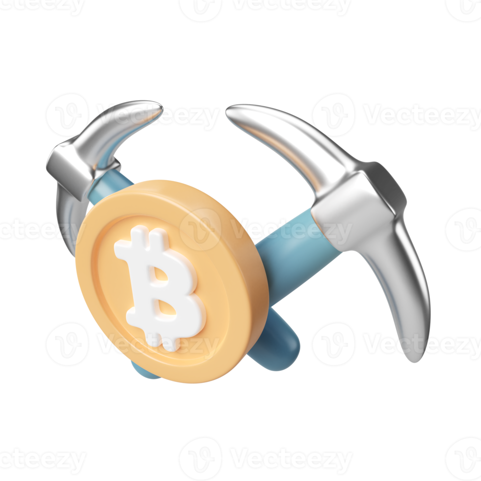 Crypto Mining 3D Illustration Icon png