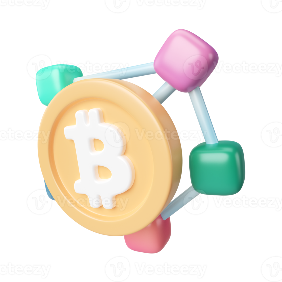 Bitcoin 3D Illustration Icon png