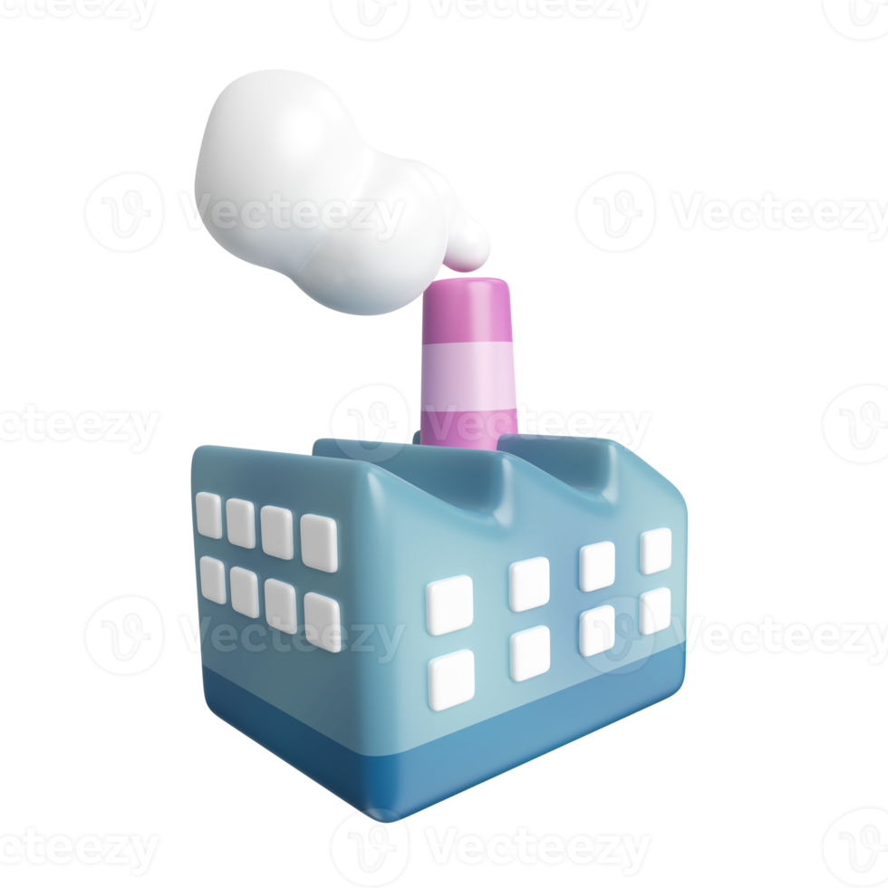 Factory 3D Illustration Icon png