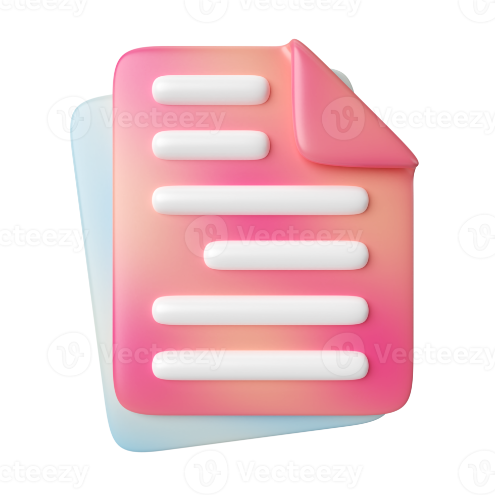 Document 3D Illustration Icon png