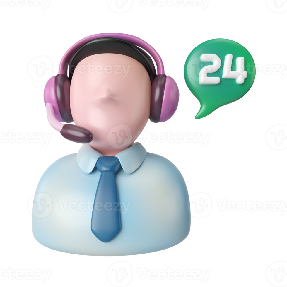 Call Center 3D Illustration Icon png