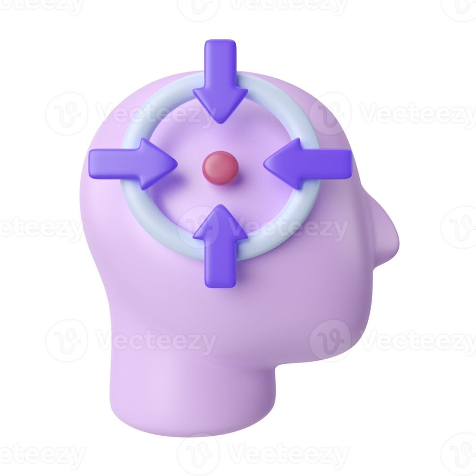 Concentration 3D Illustration Icon png