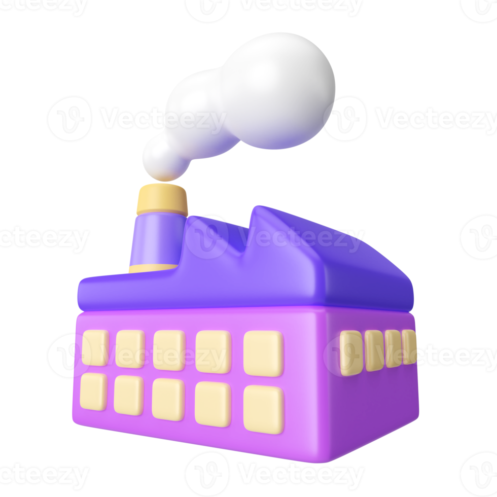 Factory 3D Illustration Icon png