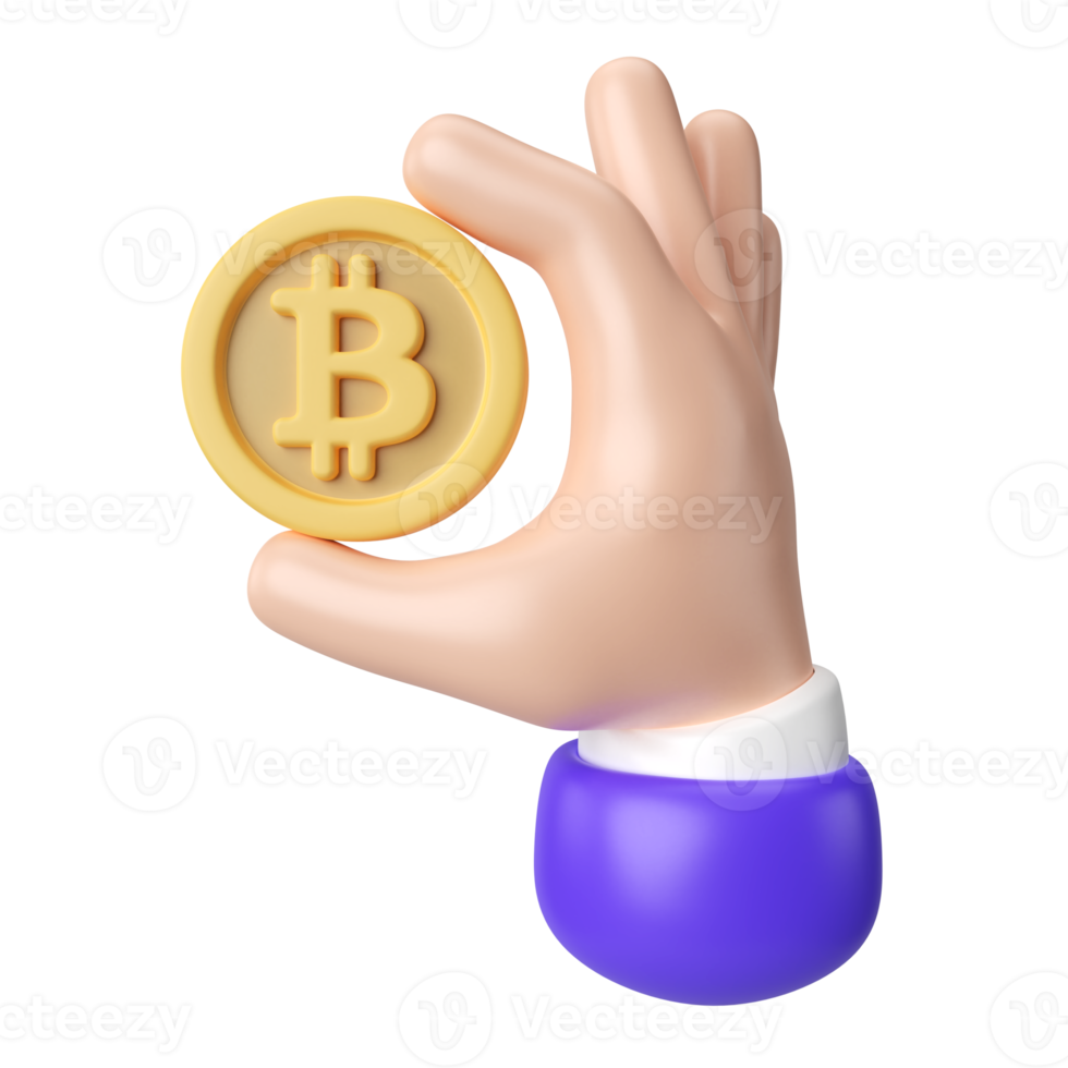 Bitcoin 3D Illustration Icon png