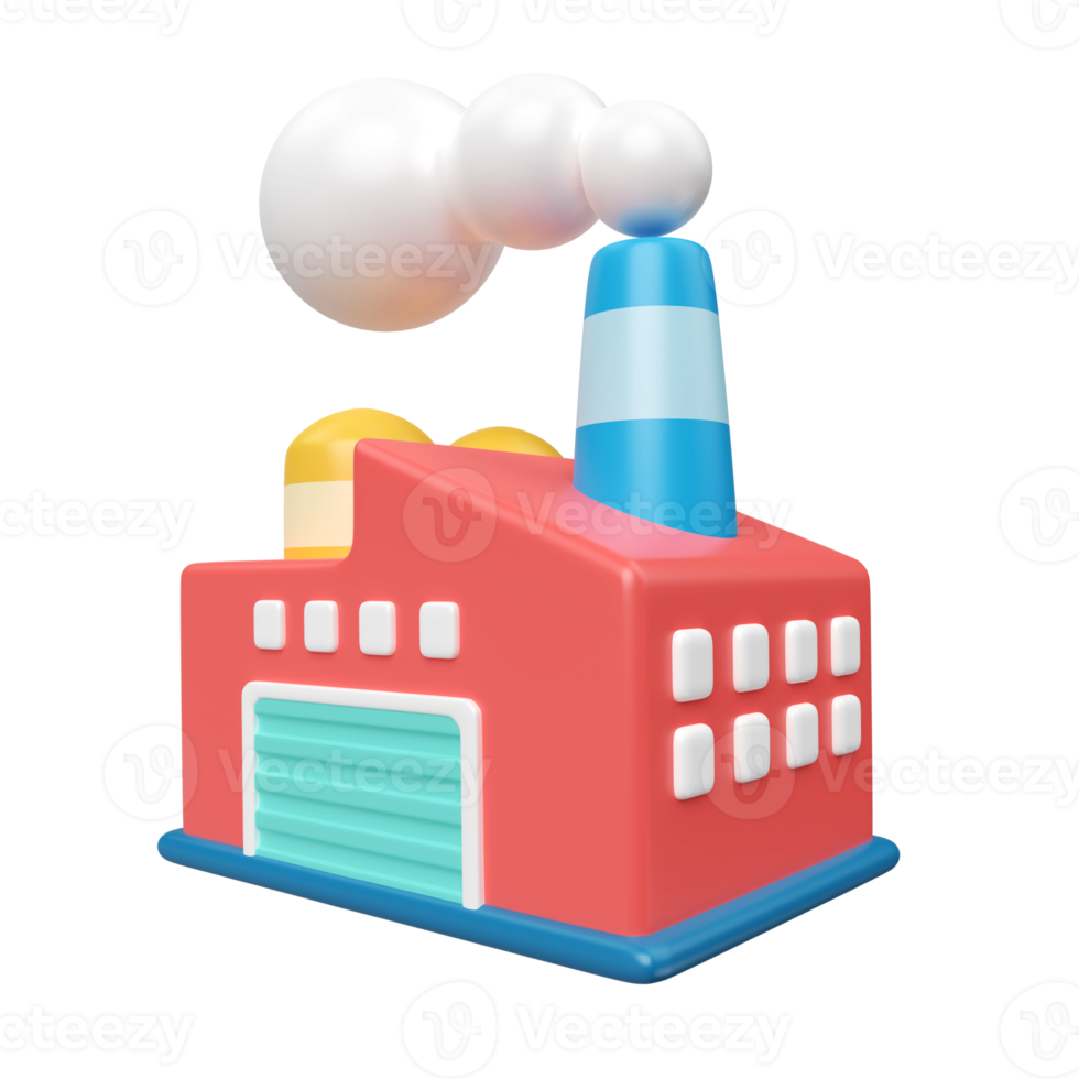 Factory 3D Illustration Icon png