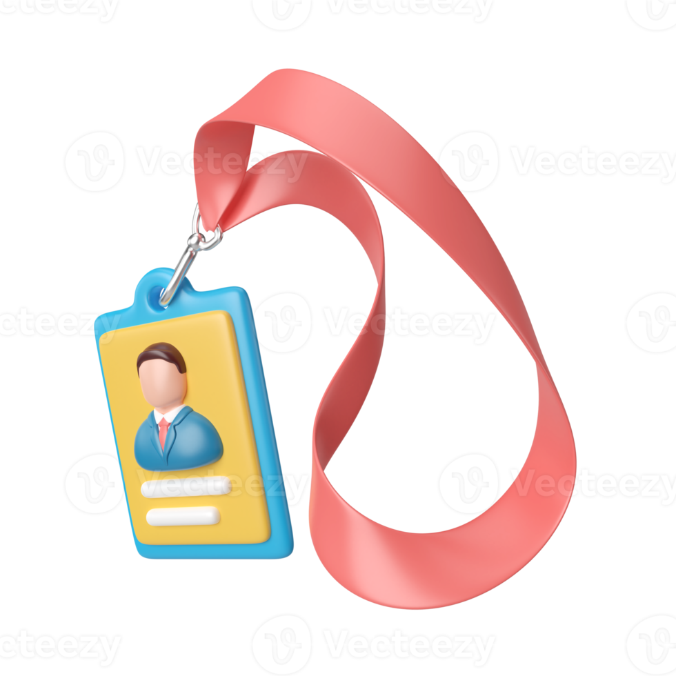 Lanyard 3D Illustration Icon png