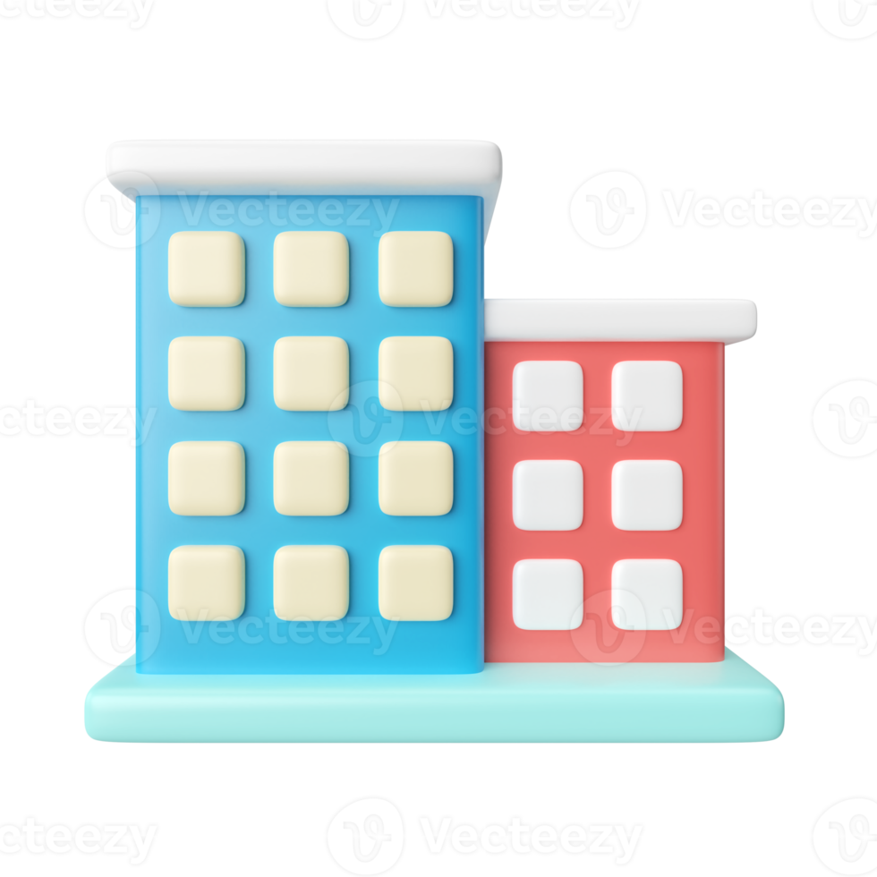 Office Building 3D Illustration Icon png