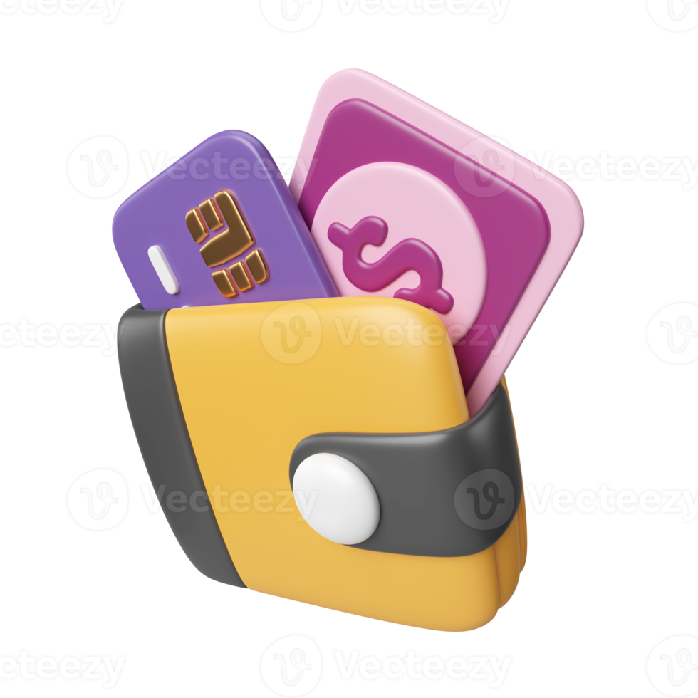 Wallet 3D Illustration Icon png