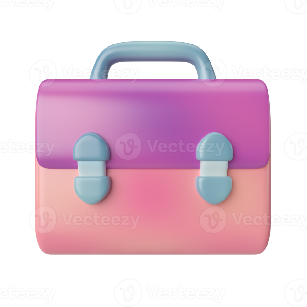 icono de ilustración 3d de maleta de negocios png