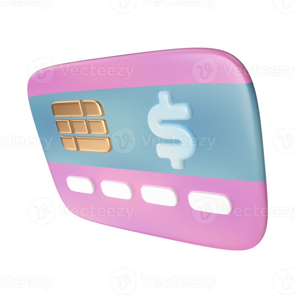 Credit Card 3D Illustration Icon png