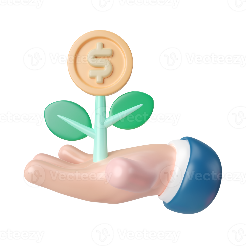 Investment 3D Illustration Icon png