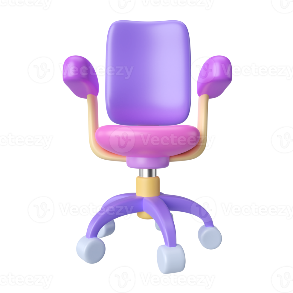 icono de ilustración 3d de silla de oficina png