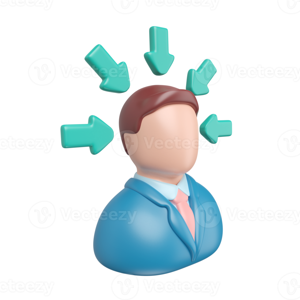Concentration 3D Illustration Icon png