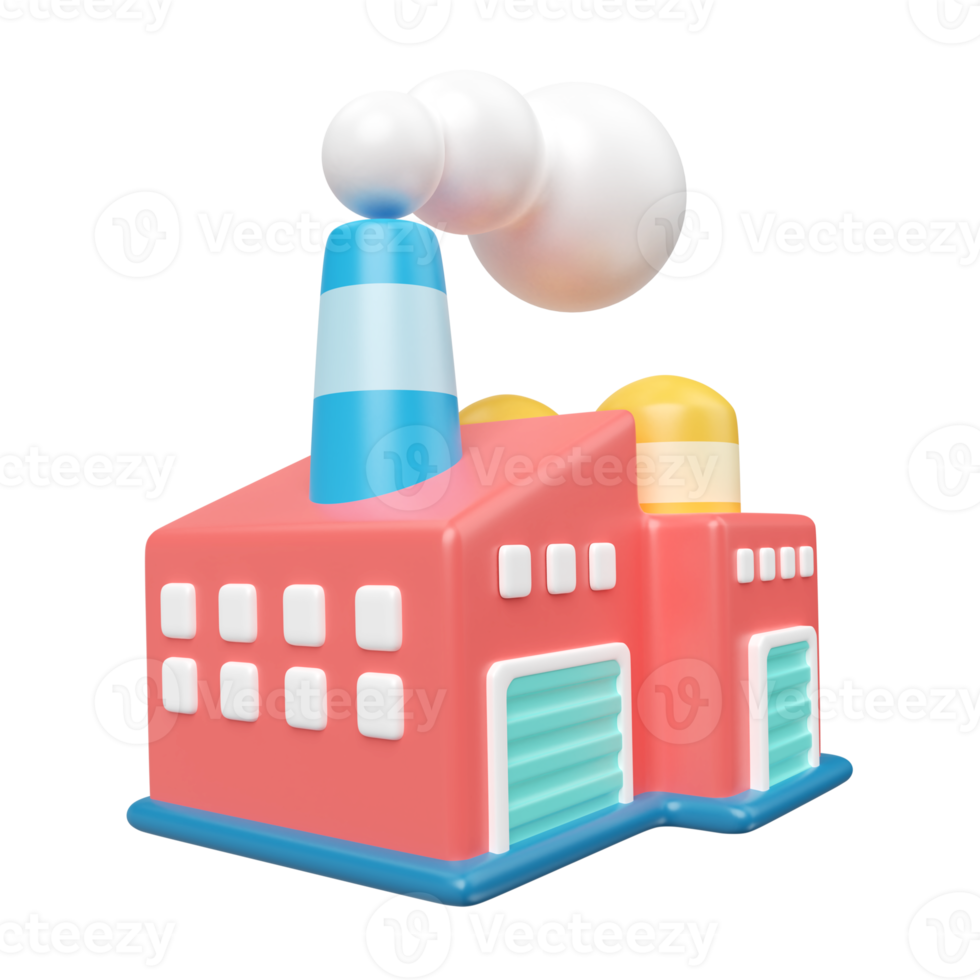 Factory 3D Illustration Icon png