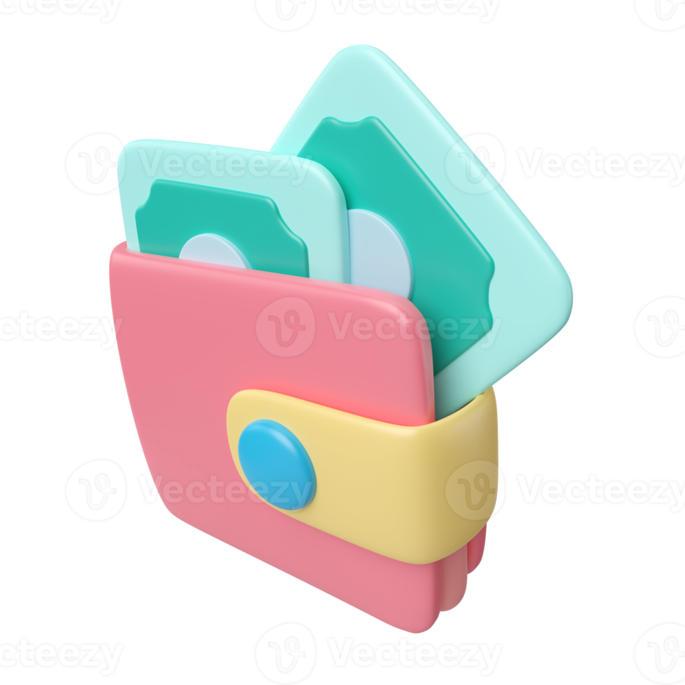 Wallet 3D Illustration Icon png