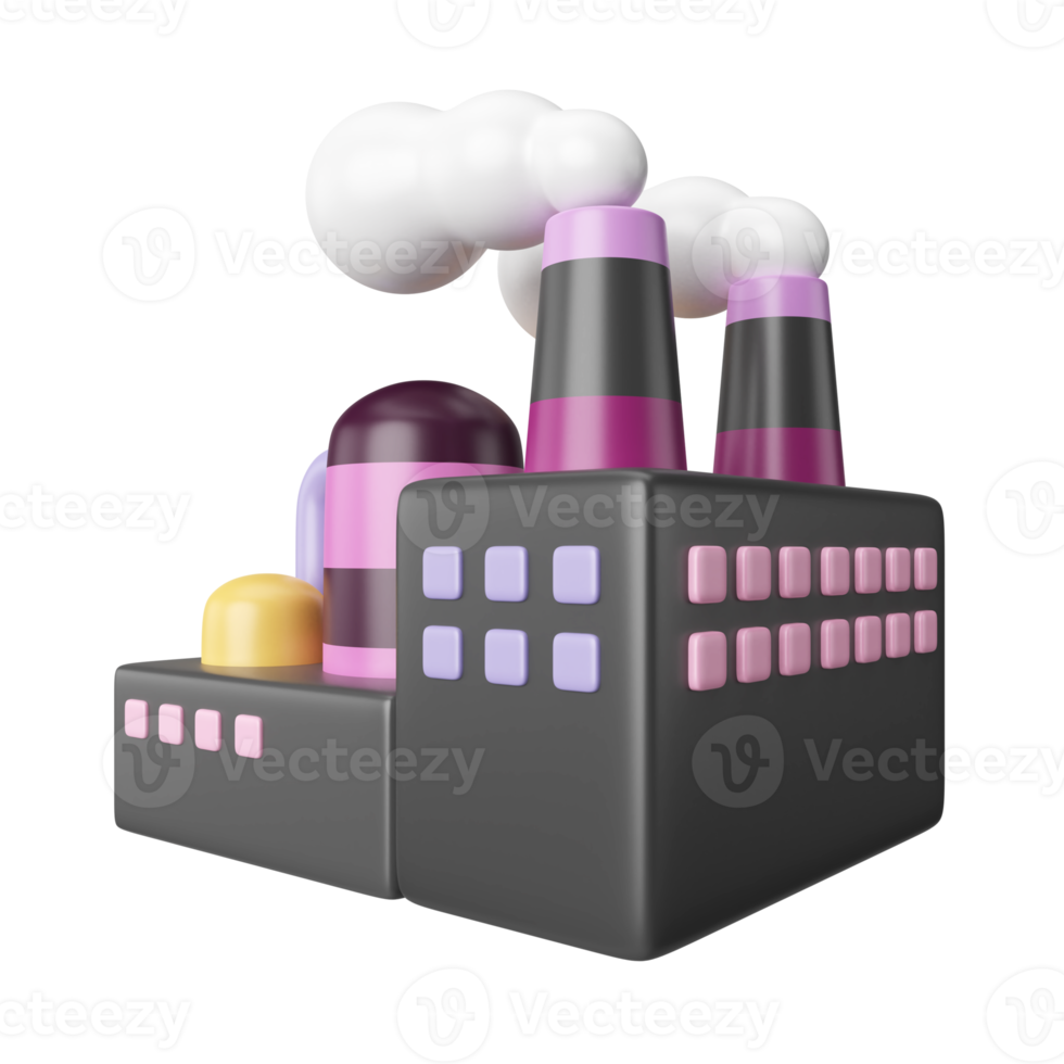 Factory 3D Illustration Icon png