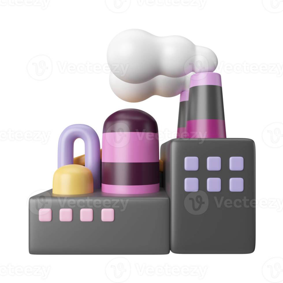 Factory 3D Illustration Icon png