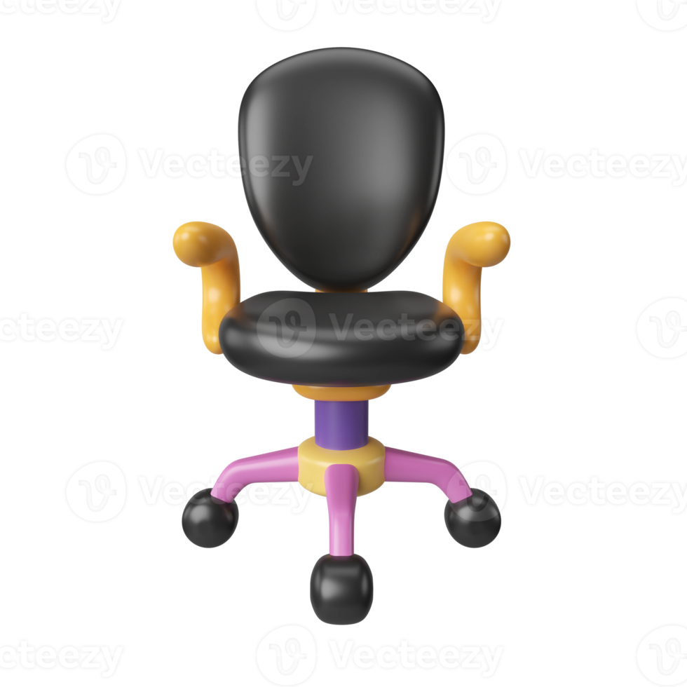 Office Chair 3D Illustration Icon png