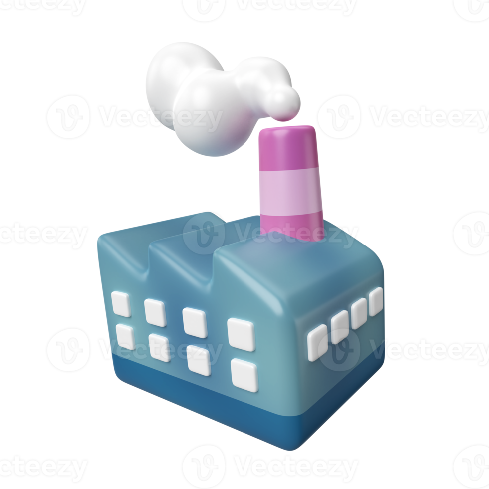 Factory 3D Illustration Icon png