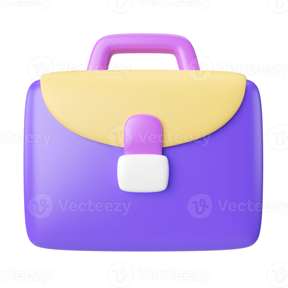 icono de ilustración 3d de maleta de negocios png