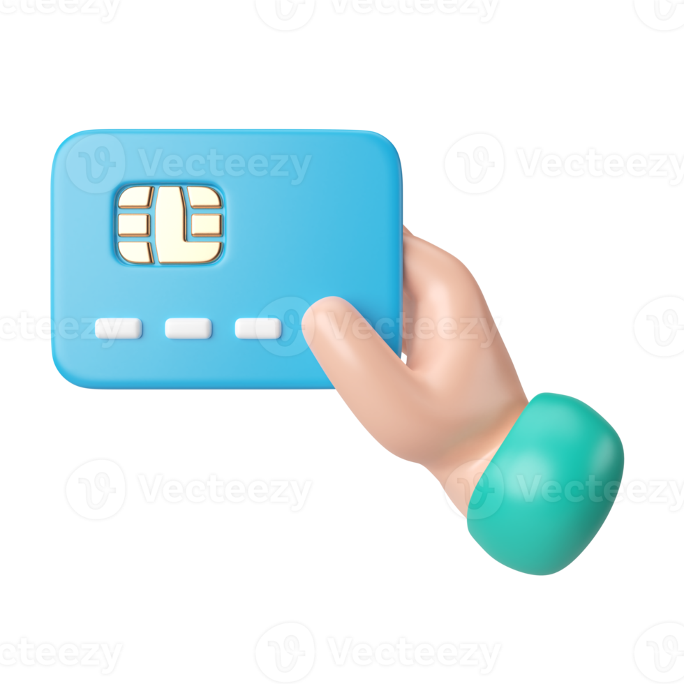 Credit Card 3D Illustration Icon png