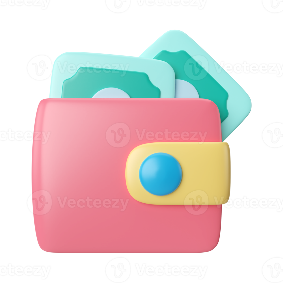 Wallet 3D Illustration Icon png