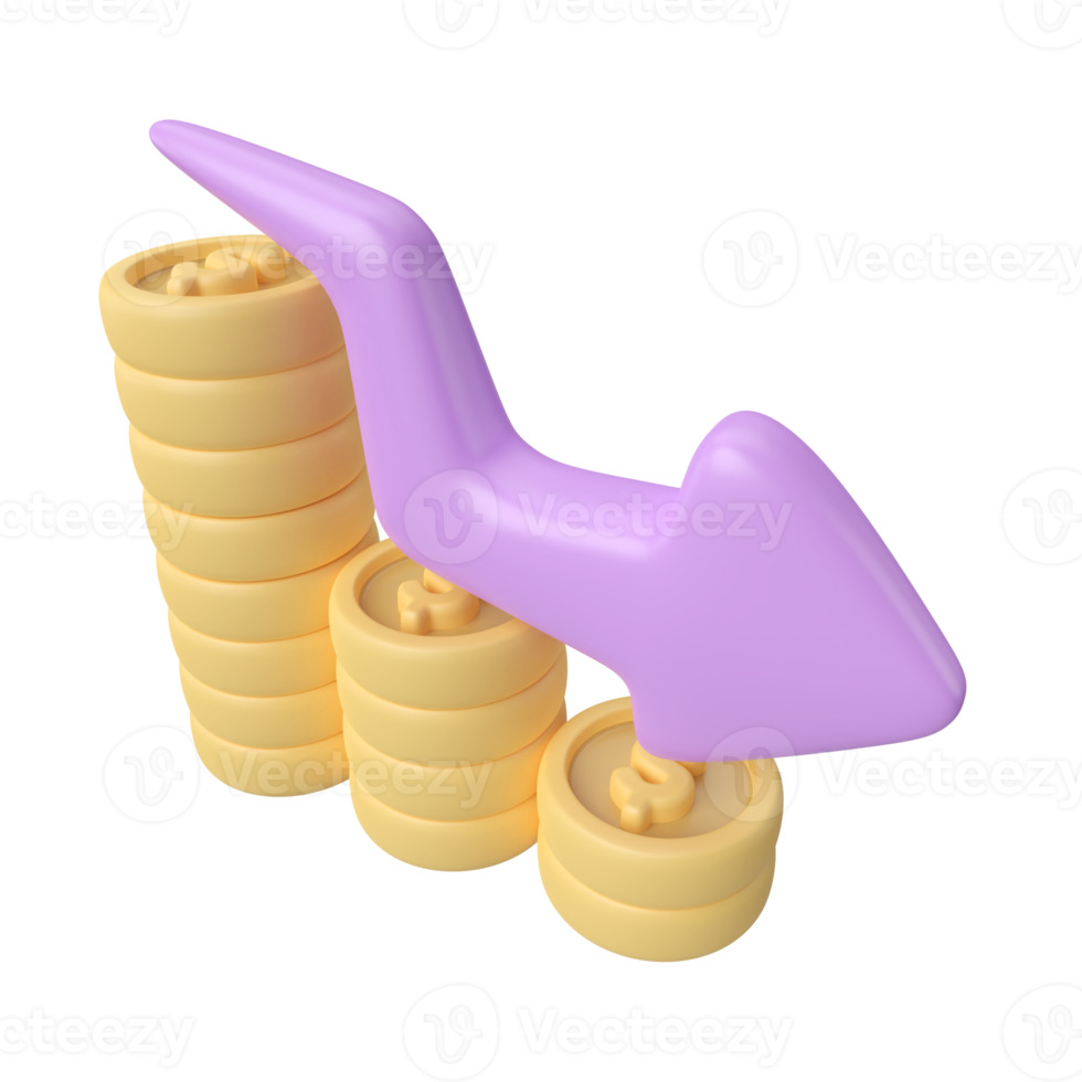 Deflation 3D Illustration Icon png