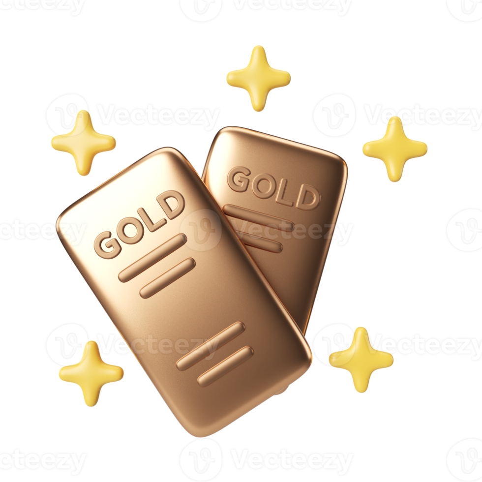 goldenes 3D-Illustrationssymbol png