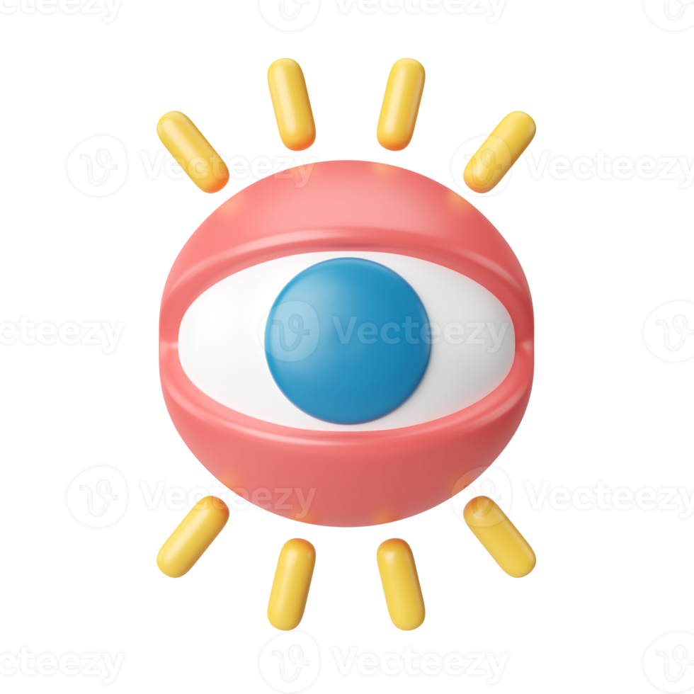 icône d'illustration 3d vision png