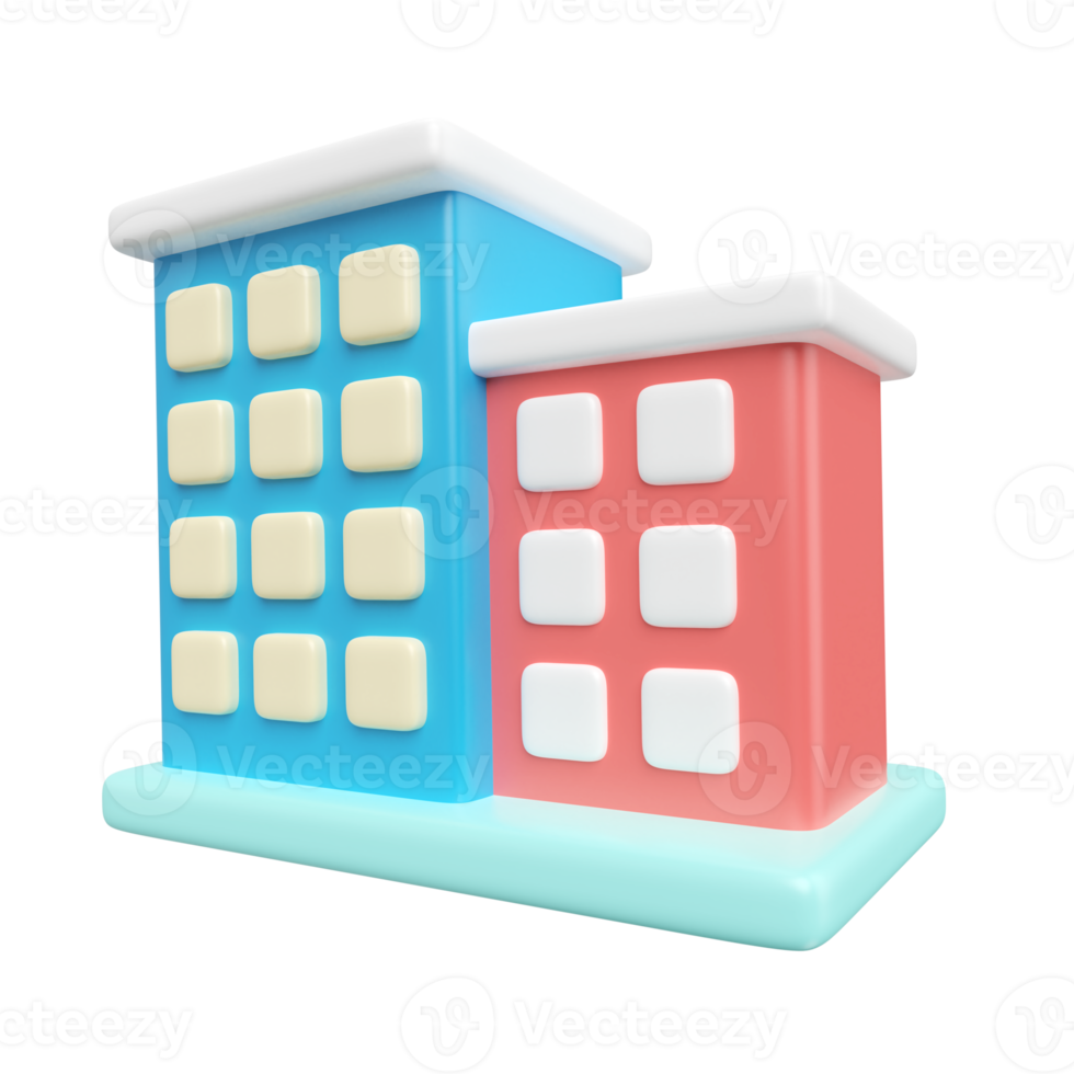 Office Building 3D Illustration Icon png