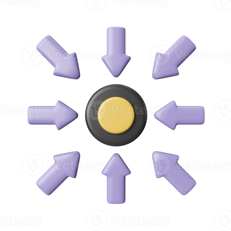 concentratie 3d illustratie icoon png