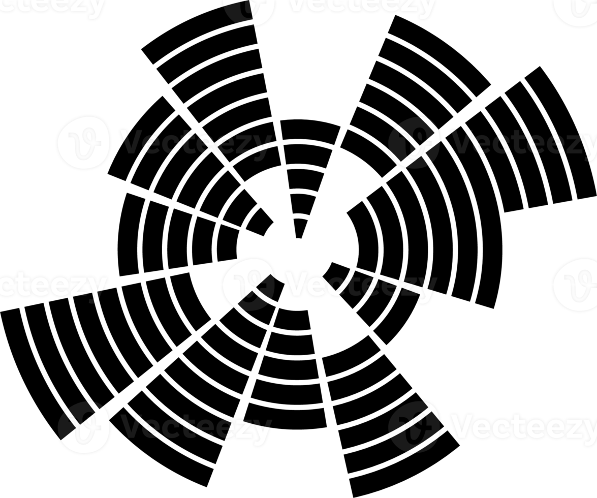 égaliseur monochrome circulaire géométrique. eq ondes sonores audio rondes. png