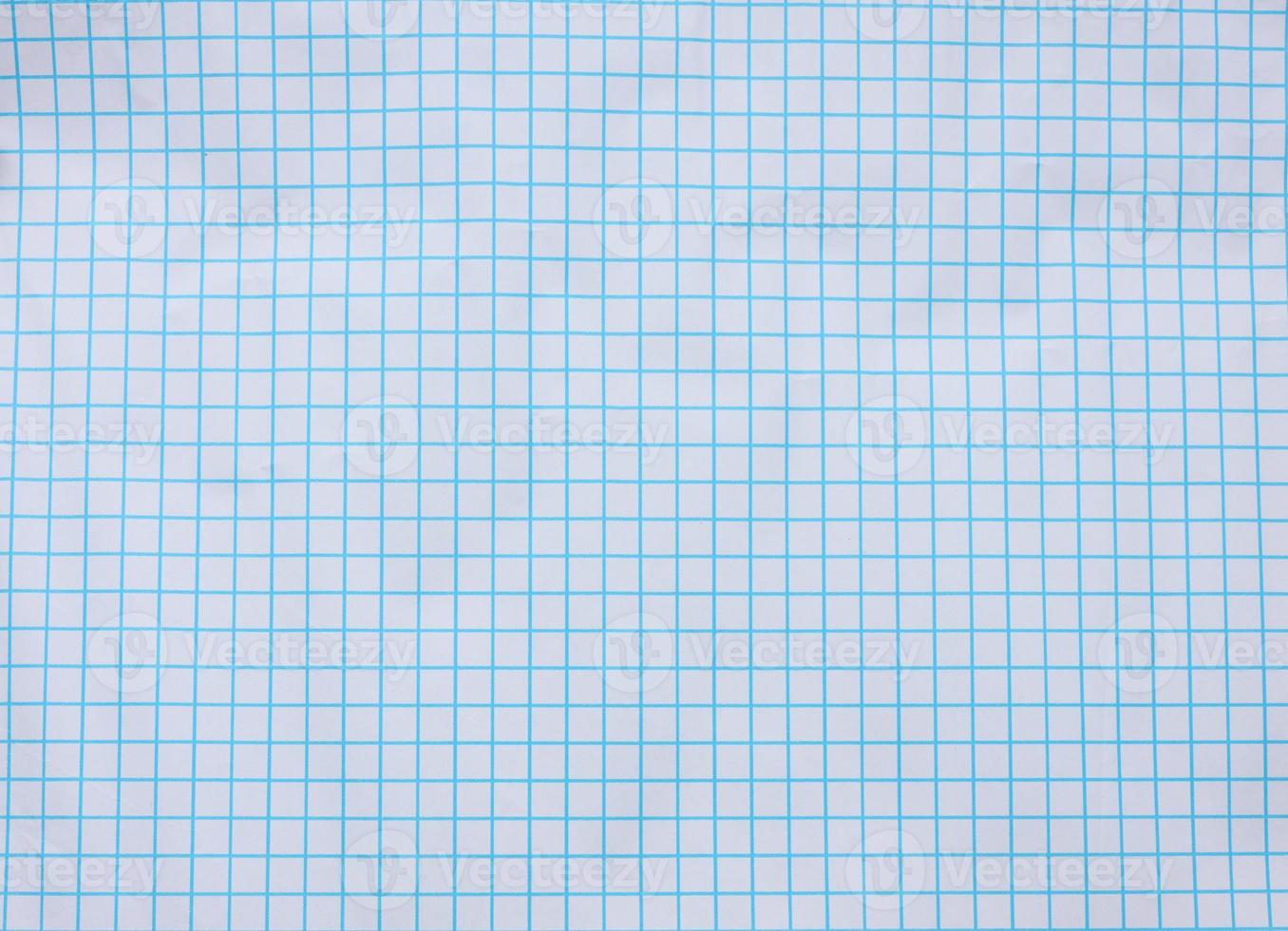 white squared paper texture, blue lines, school notebook photo