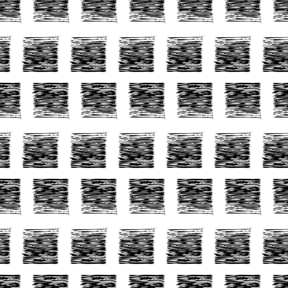 Seamless Pattern with hand drawn black scribble Smear. Abstract grunge texture. Vector illustration