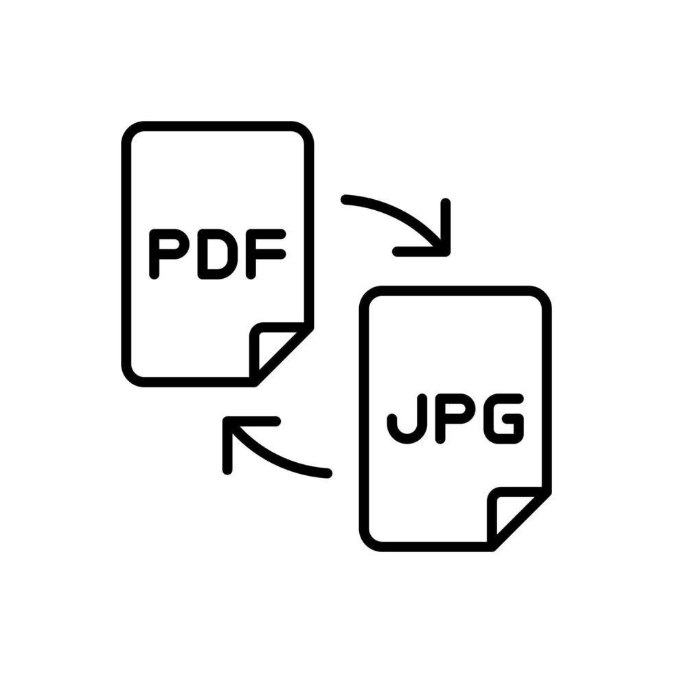 Convert PDF To JPG File Icon In Line Style Design Isolated On White convert-pdf-to-jpg-file-icon-in-line-style-design-isolated-on-white