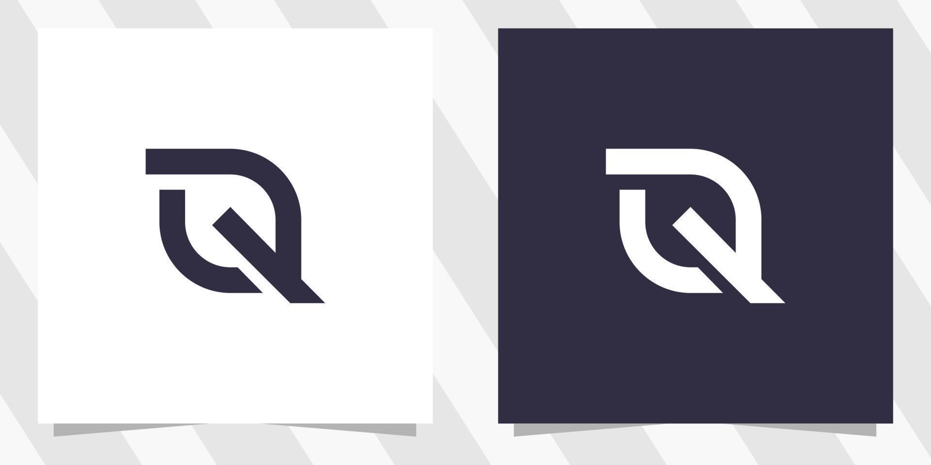 letter rq qr logo design vector
